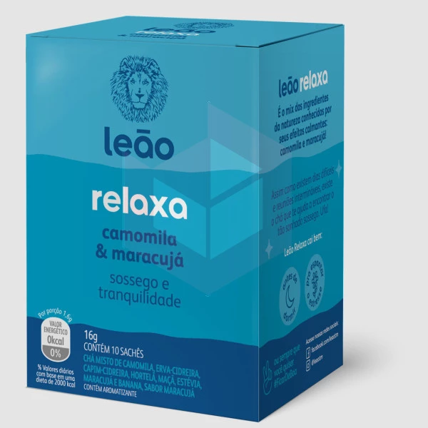 Cha de camomila e maracuja relaxa Leao 10x1.6g