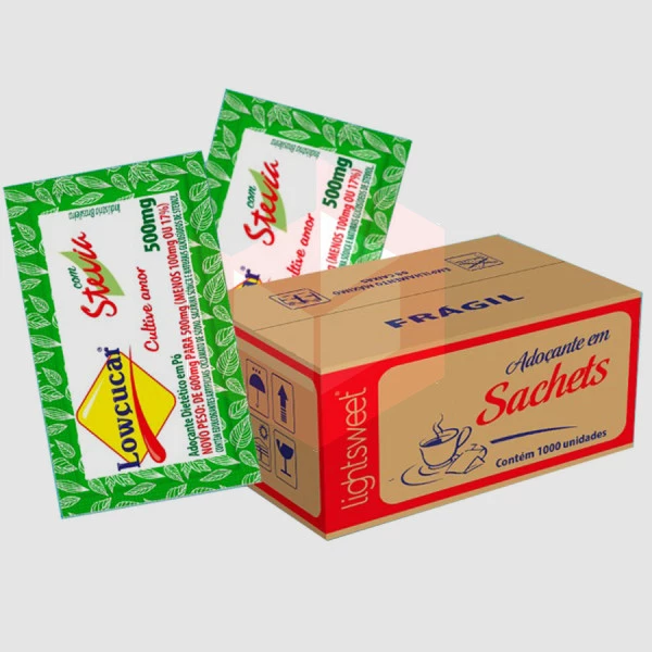 Adoçante sachê stevia plus Lowçucar 1000x500mg