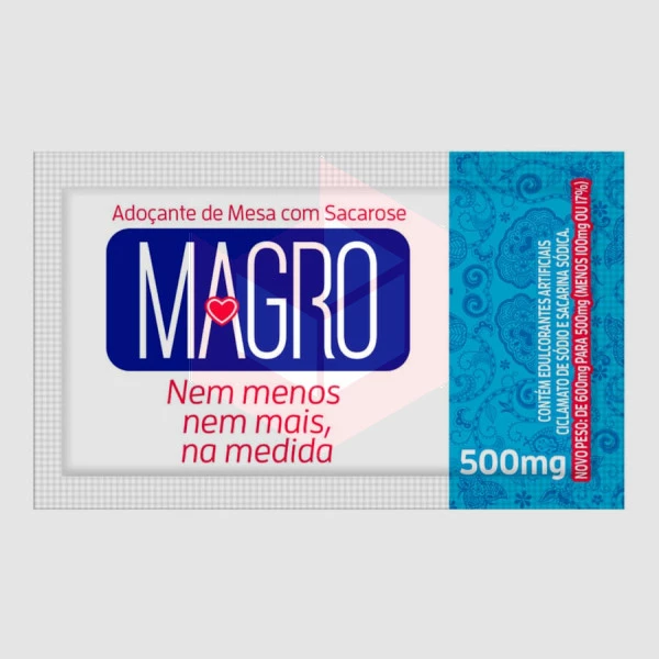 Adoçante sachê sacarose ciclamato Magro 1000x500mg