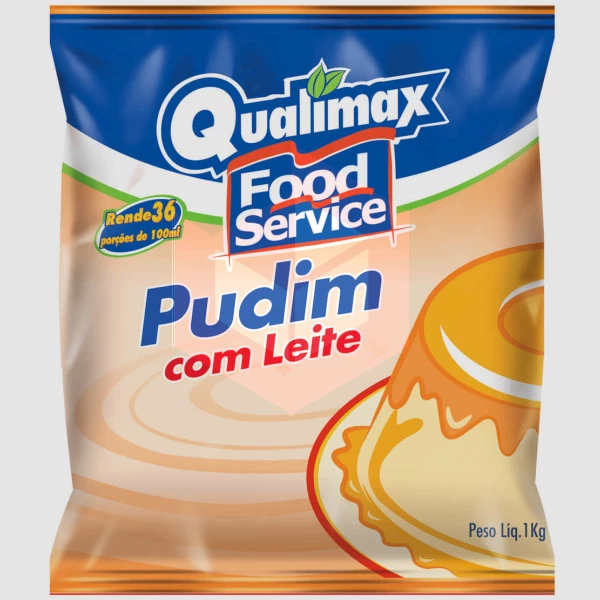 Pudim de morango com leite Qualimax 1kg