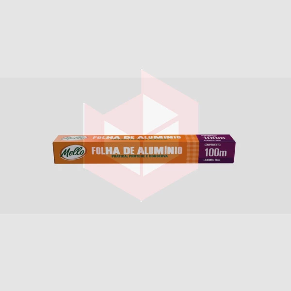 Rolo de aluminio 30cmx100m Mello ref 2008