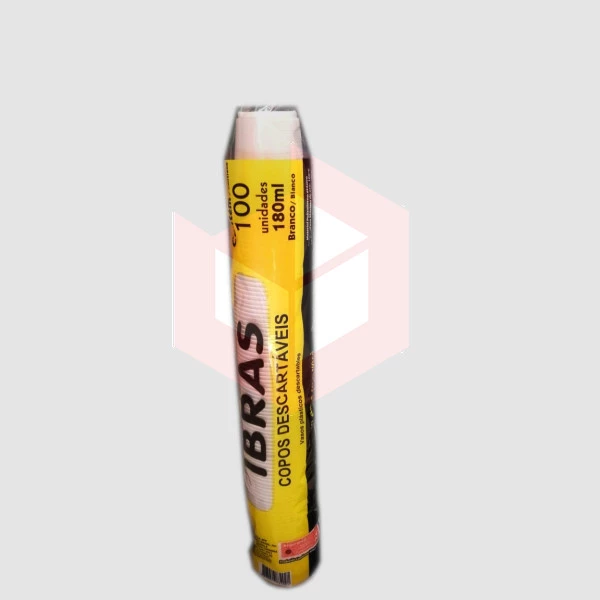 Copo Ibras ps branco 180ml c/100un