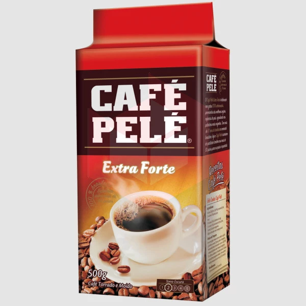 Café extra forte torrado moido vácuo Pelé 500g