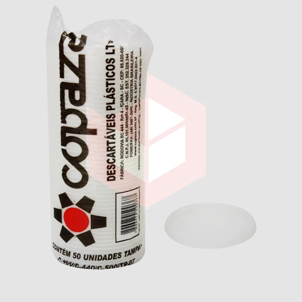 Tampa Copaza Transparente TP07 250ml com 50 unidades