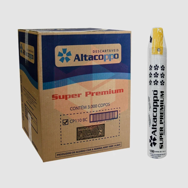Copo Altacoppo PS branco 110ml 30x100un