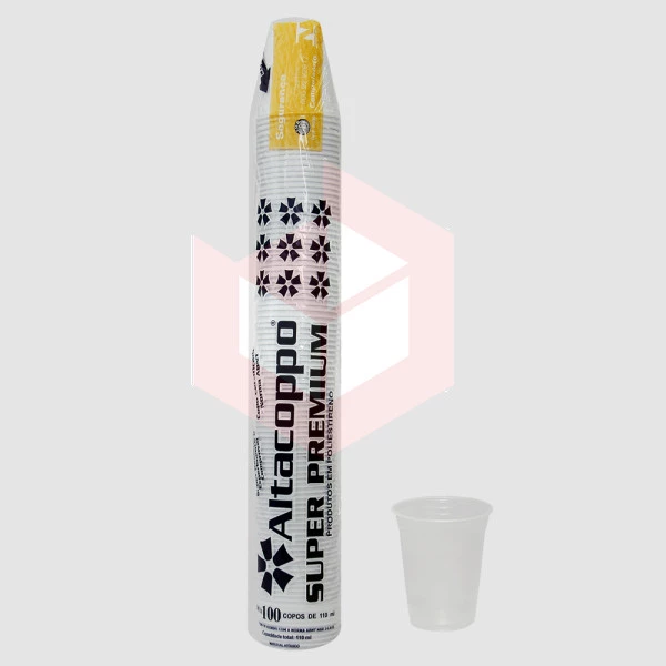 Copo Altacoppo PP branco 110ml c/100un