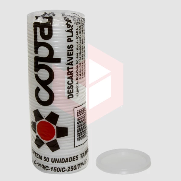 Tampa Copaza Transparente TP06 100ml com 50 unidades