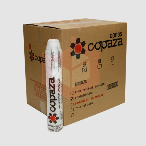 Pote Copaza PS translúcido 100ml P100 30x100un