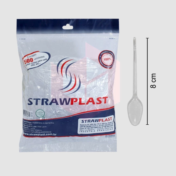 Colher Straw csc631 café cristal c/500un