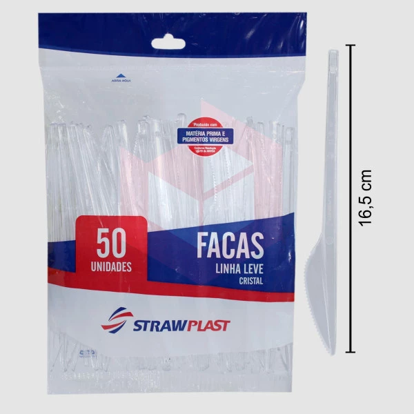 Faca Straw fsc703 refeição cristal c/50un