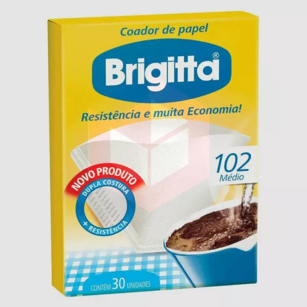 Filtro de papel para café 102 Brigitta c/30un