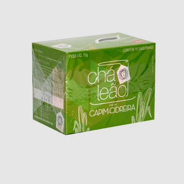 Cha de capim cidreira envelopado Leao 15x1g