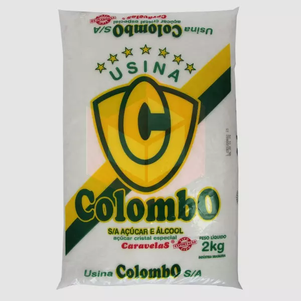 Açúcar cristal Caravelas Colombo 2kg