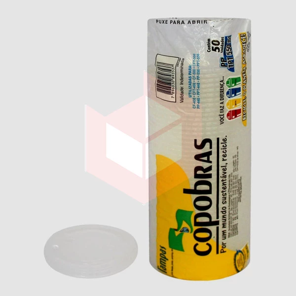 Tampa com furo Copobras transparente TPT550 c/50un