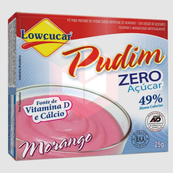 Pudim de morango zero Lowçucar 25g