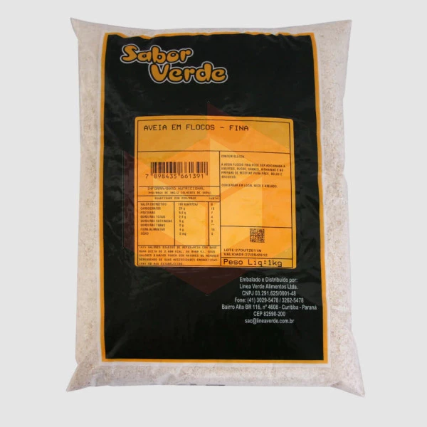Aveia em flocos fina Sabor Verde 1kg