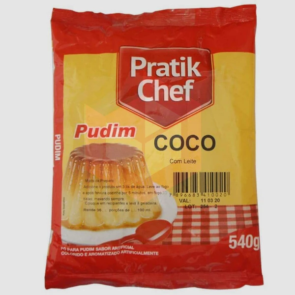 Pudim de coco com leite Pratik Chef 540g