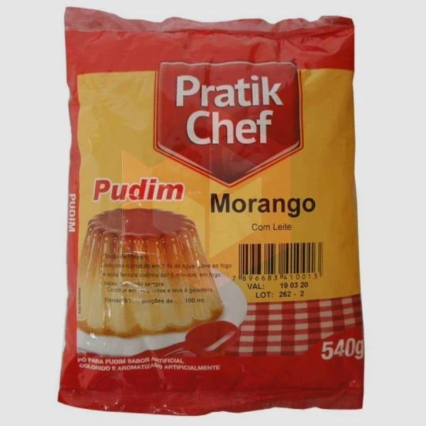 Pudim de morango com leite Pratik Chef 540g