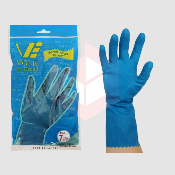 Luva azul pequena verniz silver Volk
