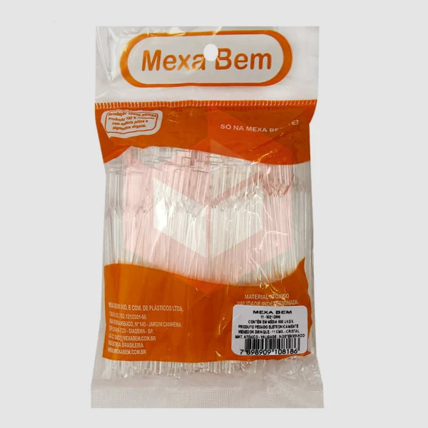 Mexedor 11cm cristal Mexa Bem para drink c/500un
