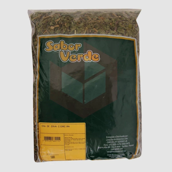 Chá de erva cidreira granel Sabor Verde 1kg