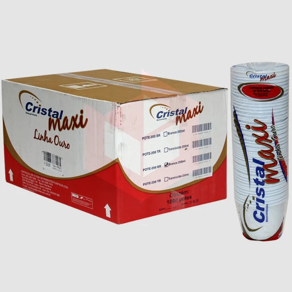 Pote Cristalcopo ps branco 250ml 20x50un