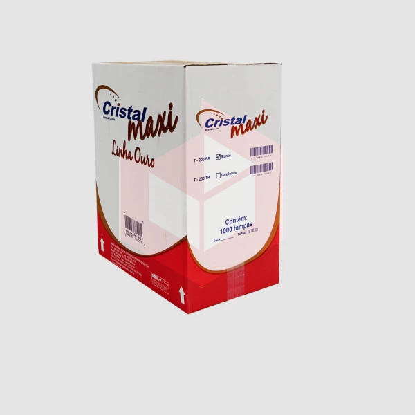 Tampa Cristalmaxi Branca T200/250 20 Pacotes com 100 Unidades