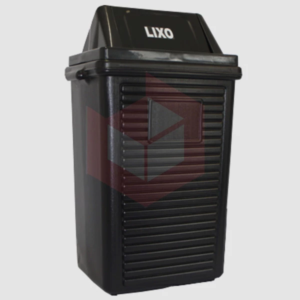 Lixeira 60l preta com tampa basculante Belosch B2S-6
