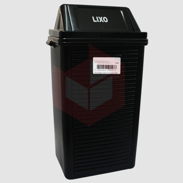 Lixeira 100l preta com tampa basculante Belosch B2S-10