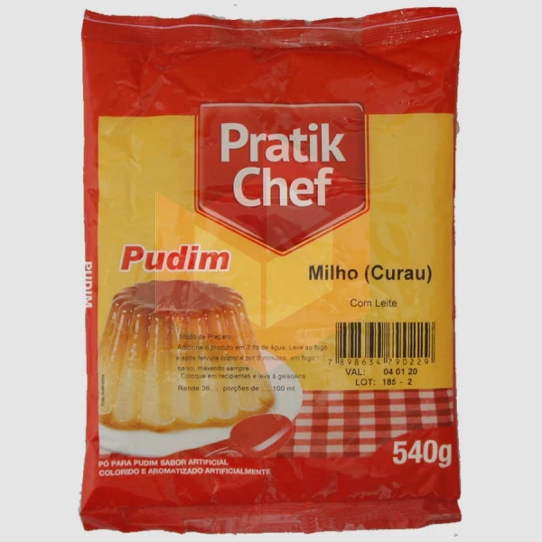 Pudim de milho curau com leite Pratik Chef 540g
