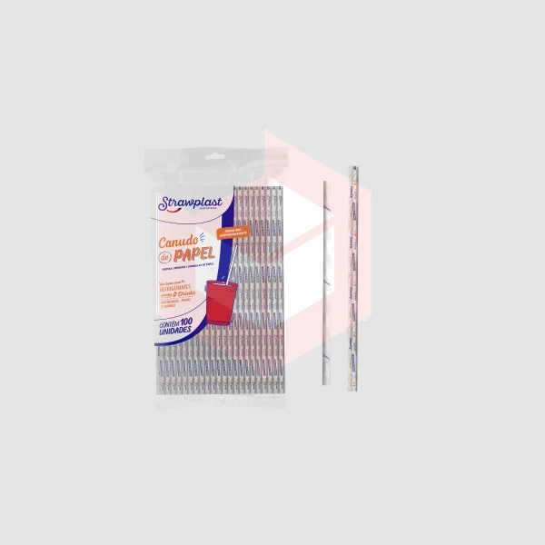 Canudo de papel Straw 820 sachê papel c/100un