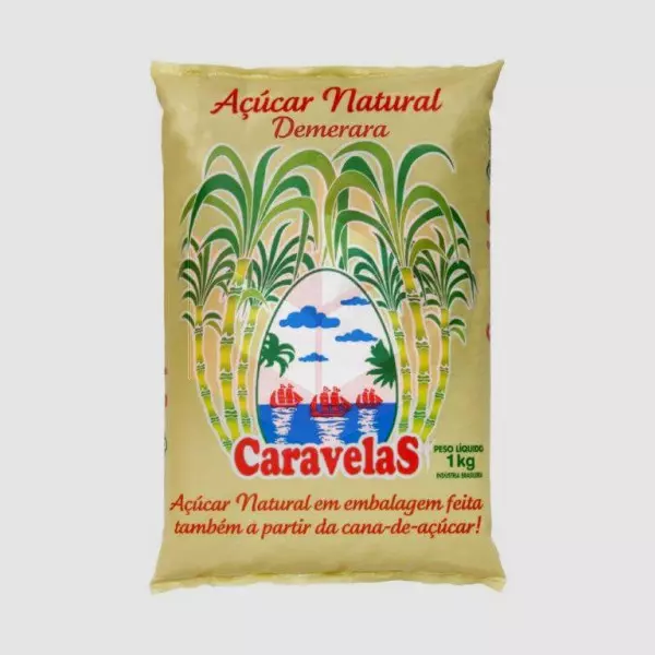 Açúcar demerara natural Caravelas 1kg