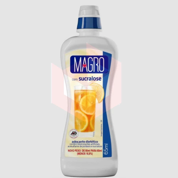 Adoçante líquido com sucralose sacarina e ciclamato Magro 65ml