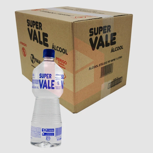 Álcool 70 liquido Supervale 12x1l