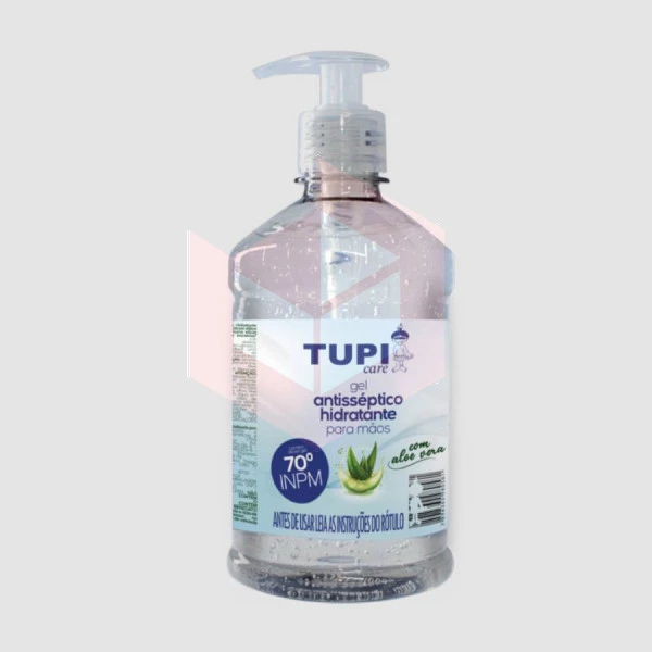 Alcool gel 70 pump antisseptico p/maos Tupi 440g 