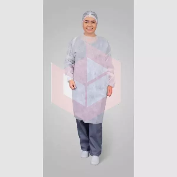 Avental tnt branco manga longa Prevemax c/10un PRTNT114