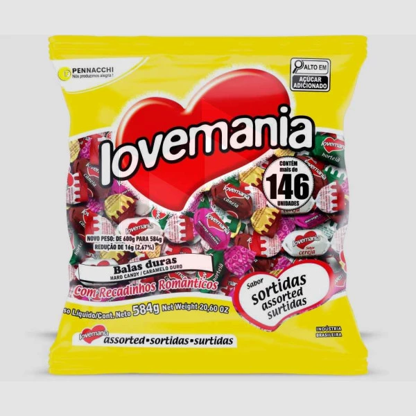 Bala dura sortida Lovemania 584g
