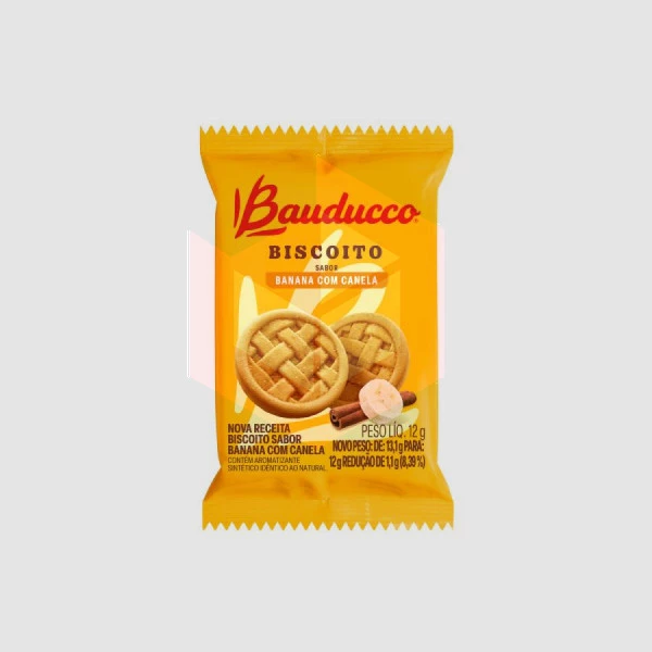 Biscoito amanteigado banana/canela Bauducco 400x12g 8844