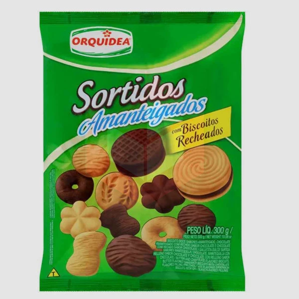 Biscoito amanteigado sortido Orquidea 300g