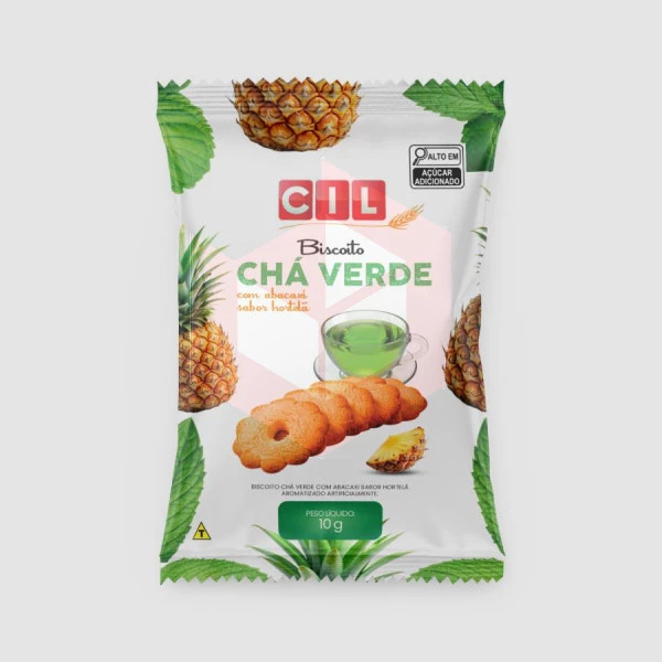 Biscoito cha verde abacaxi e hortela Cil 180x2un/10g 