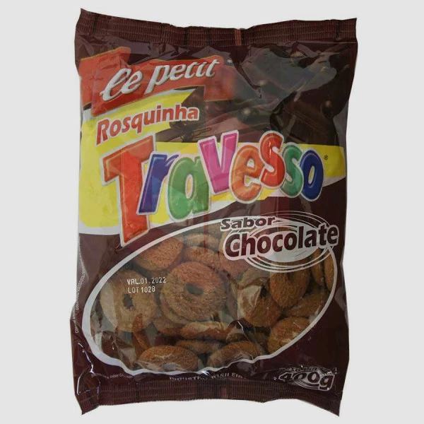 Biscoito rosquinha chocolate Le Petit Travesso 400g