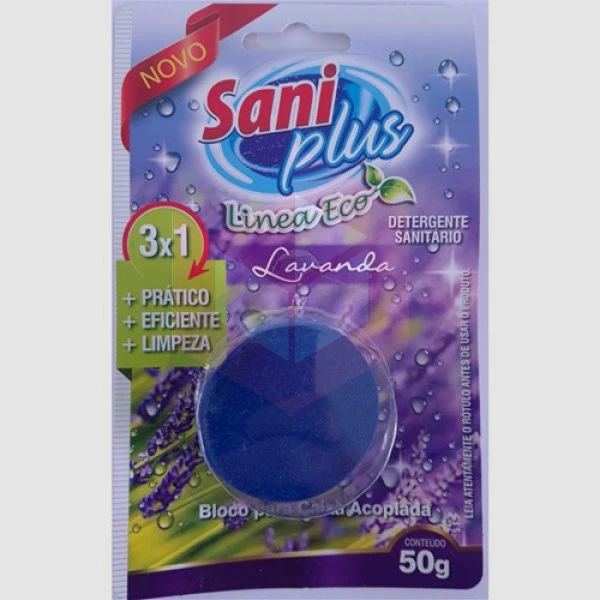 Bloco sanitário lavanda para caixa acoplada Saniplus 50g 