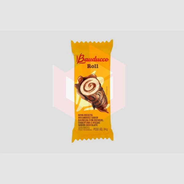 Bolinho baunilha roll chocolate Bauducco 15x34g 8303
