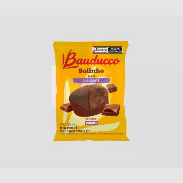 Bolinho chocolate sem recheio Bauducco 16x40g