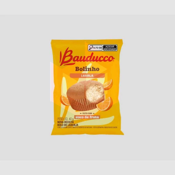 Bolinho laranja sem recheio Bauducco 16x40g