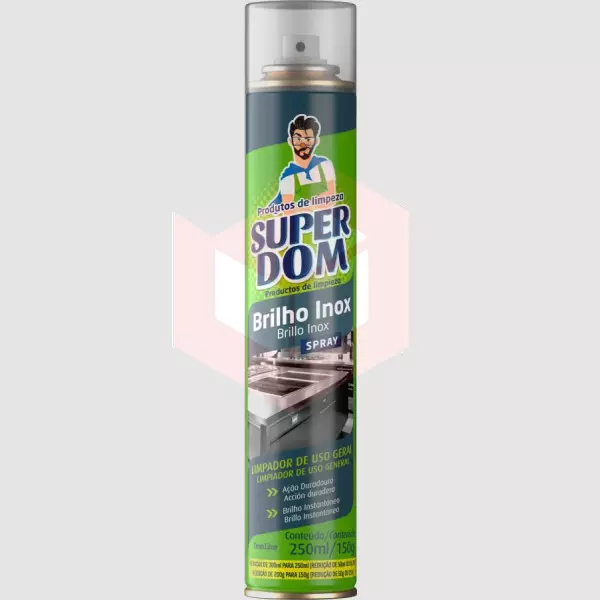 Brilha inox spray Super Dom 250ml/150g