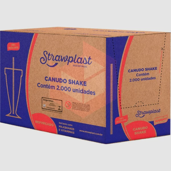 Canudo Straw 469/CS323 rígido 21cmx8mm listrado sachê 20x100un 