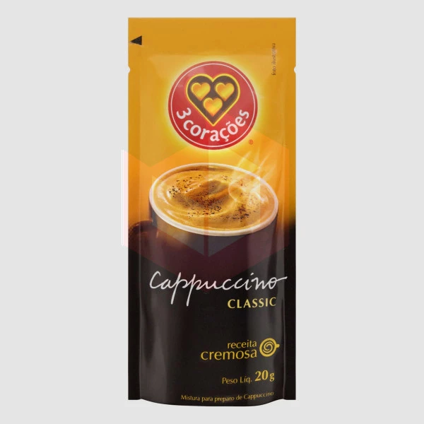 Cappuccino classic sache 3 coracoes 50x20g
