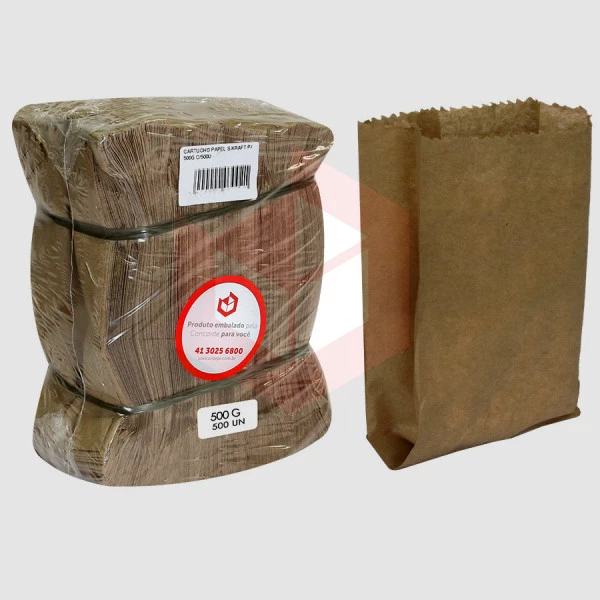 Cartucho de papel semi kraft p/500g Mirimpel c/500un