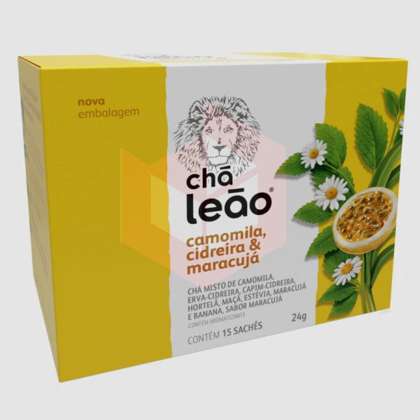Cha de camomila cidreira e maracuja Leao 15x1.6g
